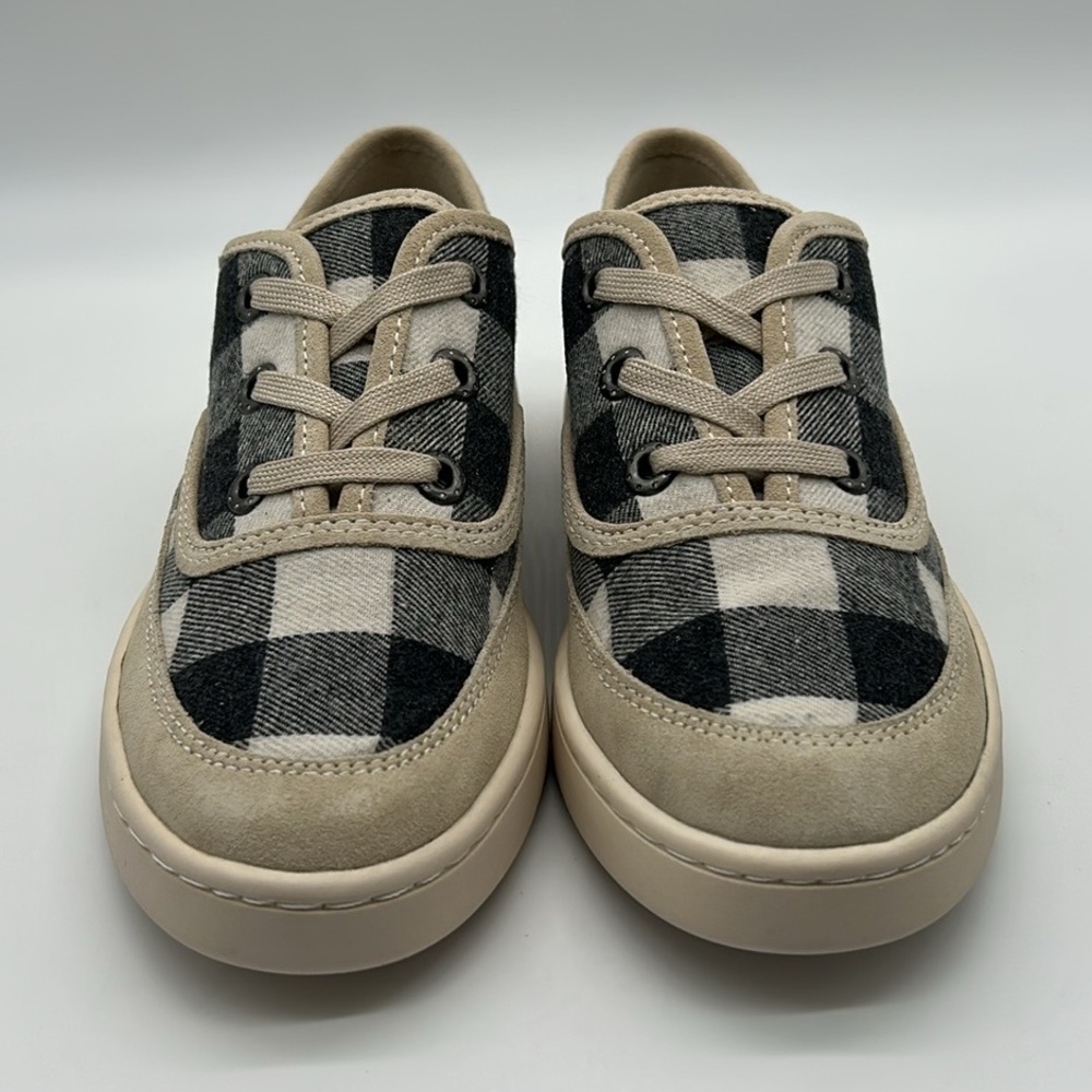 Zodiac Cheezburger Plaid Lace-Up Sneakers Women’s Size 8M Black White Tan NWB - Picture 6 of 11